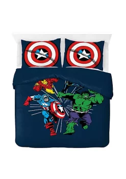 Saturday Park Marvel Invincible 100% Organic Cotton Duvet Cover & Sham Set -Perry Elli Shop Belk 959
