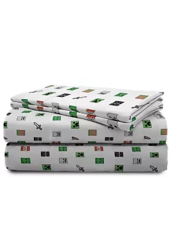 Saturday Park Minecraft Emblematic 100% Organic Cotton Twin Sheet Set -Perry Elli Shop Belk 977